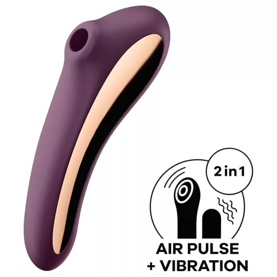 Satisfyer Dual Kiss - vibrátor na vagínu a klitoris - 2v1, fialová
