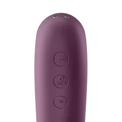   Satisfyer Dual Kiss - vibrátor na vagínu a klitoris - 2v1, fialová
