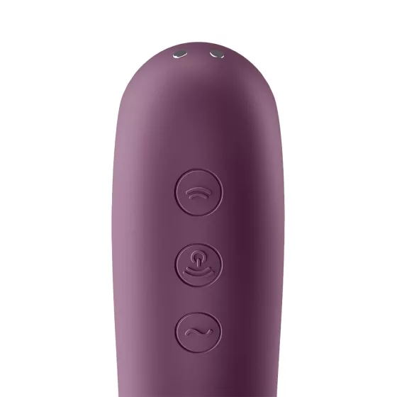 Satisfyer Dual Kiss - vibrátor na vagínu a klitoris - 2v1, fialová