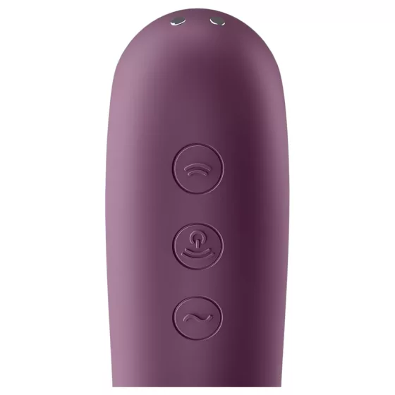 Satisfyer Dual Kiss - 2v1, vaginálny a klitorálny vibrátor (fialový)