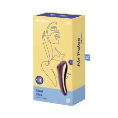   Satisfyer Dual Kiss - 2in1, nabíjací vaginálny a klitorisový vibrátor (fialový)