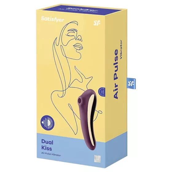 Satisfyer Dual Kiss - 2v1, vaginálny a klitorálny vibrátor (fialový)