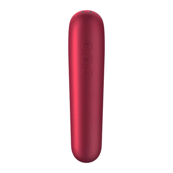 Satisfyer Dual Love - nabíjací, vodotesný smart vibrátor na klitoris a vagínu (červený)