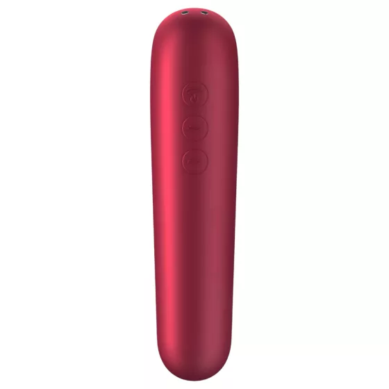 Satisfyer Dual Love - aplikáciou ovládaný klitorálny vibrátor (červený)