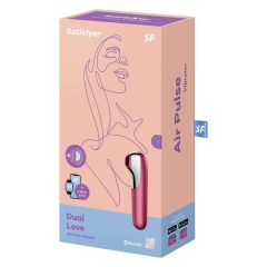   Satisfyer Dual Love - nabíjací, vodotesný smart vibrátor na klitoris a vagínu (červený)