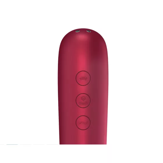 Satisfyer Dual Love - aplikáciou ovládaný klitorálny vibrátor (červený)