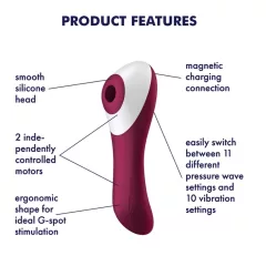   Satisfyer Dual Crush 2v1 stimulátor klitorisu + vibrátor na bod G (červený)
