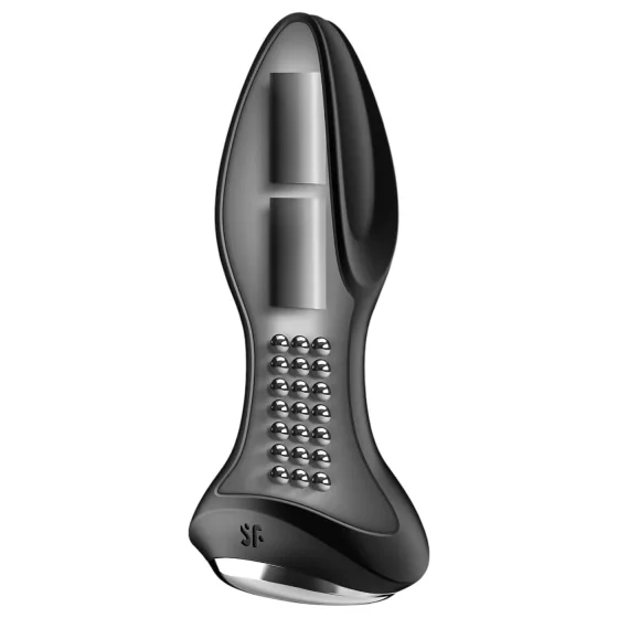 Satisfyer Rotator Plug 2 - análne vibračné dildo s korálkami (čierne)