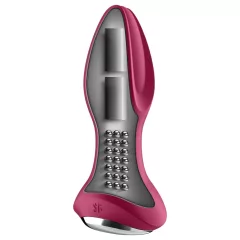   Satisfyer Rotator Plug 2 - akumulátorový análny vibrátor s korálkami (červený)