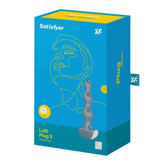 Satisfyer Lolli-Plug 2 - nabíjací, vodotesný análny vibrátor (sivý)