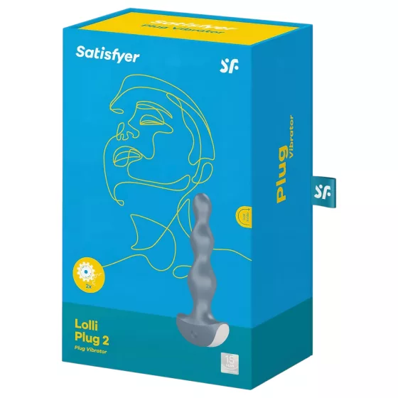 Satisfyer Lolli-Plug 2 - análny vibrátor dobíjací vodotesný sivý