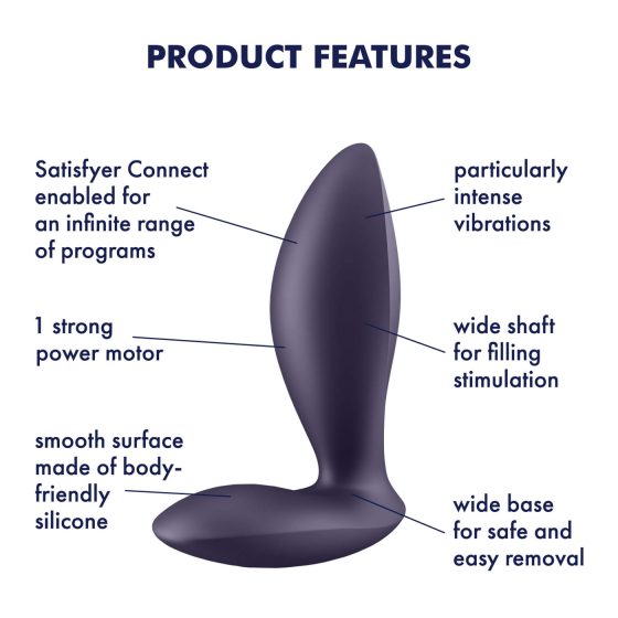Satisfyer - análny vibrátor - smart funkcie - fialový