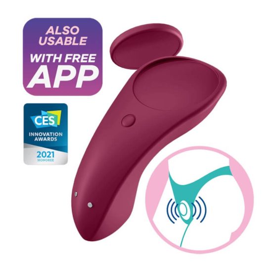 Satisfyer Sexy Secret - nabíjací, vodotesný smart vibrátor na klitoris (bordový)