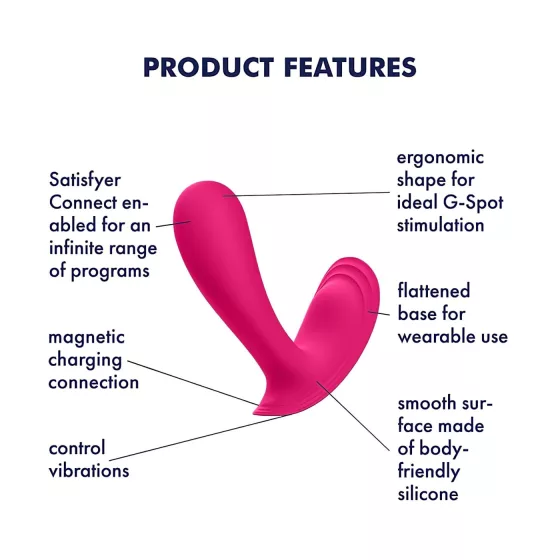 Satisfyer Top Secret - vibrátor s 2 motormi - smart - ružový