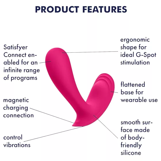 Satisfyer Top Secret - vibrátor ovládaný aplikáciou (ružový)