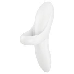   Satisfyer Bold Lover - nabíjateľný, vodotesný prstový vibrátor (biely)