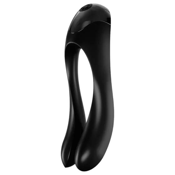 Satisfyer Candy Cane - dvojitý vibrátor - nabíjateľný, vodotesný - čierny