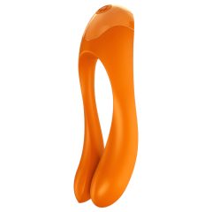   Satisfyer Candy Cane - nabíjateľný, vodotesný dvojitý vibrátor (oranžový)