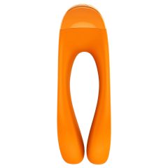   Satisfyer Candy Cane - nabíjateľný, vodotesný dvojitý vibrátor (oranžový)