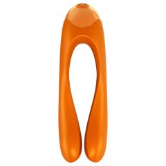   Satisfyer Candy Cane - nabíjateľný, vodotesný dvojitý vibrátor (oranžový)