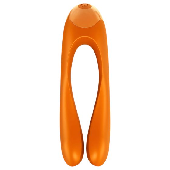Satisfyer Candy Cane - nabíjateľný, vodotesný dvojitý vibrátor (oranžový)
