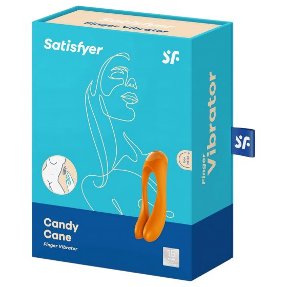 Satisfyer Candy Cane - nabíjateľný, vodotesný dvojitý vibrátor (oranžový)