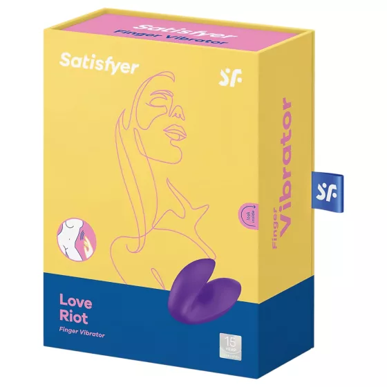 Satisfyer Love Riot - akumulátorový, vodotesný prstový vibrátor (fialový)