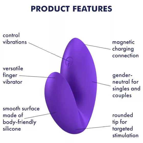 Satisfyer Love Riot - akumulátorový, vodotesný prstový vibrátor (fialový)