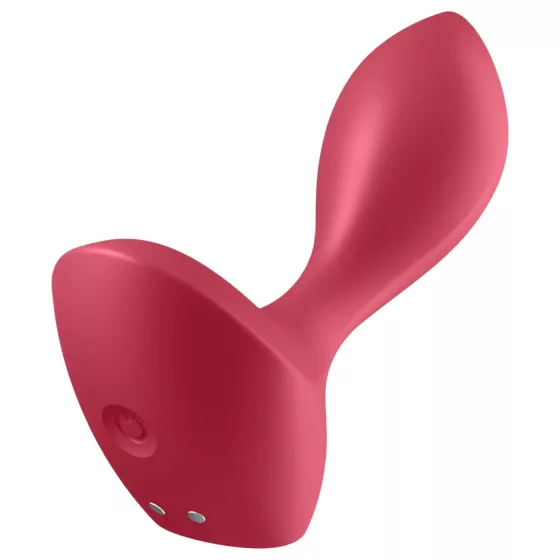 Satisfyer - análny vibrátor na baterku - vodotesný - červený