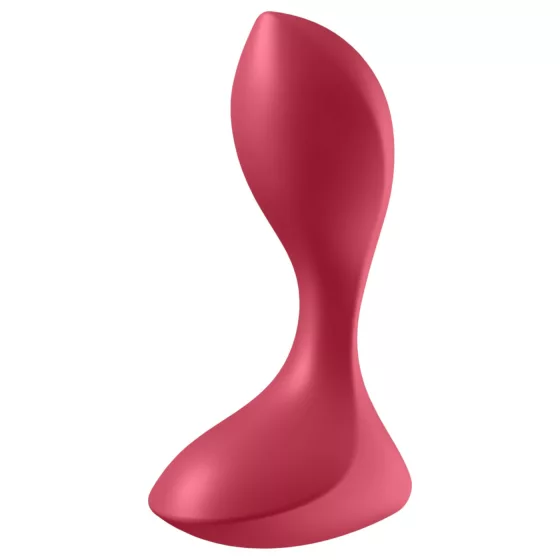 Satisfyer - análny vibrátor na baterku - vodotesný - červený