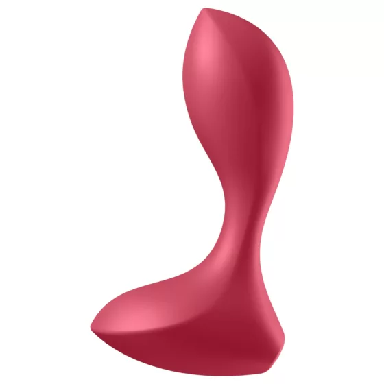 Satisfyer - análny vibrátor na baterku - vodotesný - červený