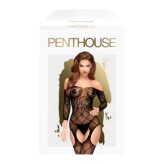   Penthouse Top-Notch - erotická otvorená sieťovaná súprava - čierna