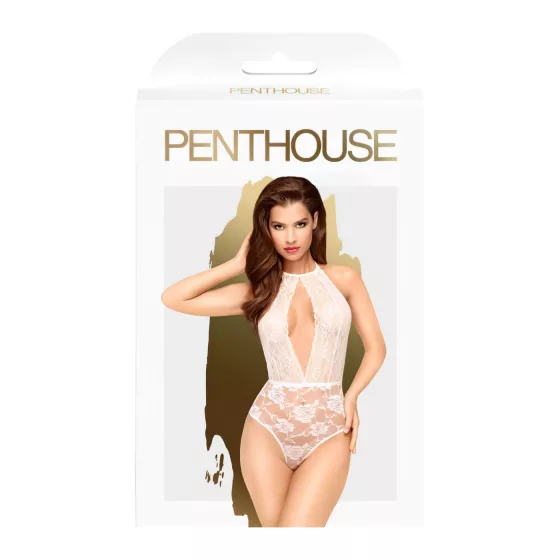 Penthouse - dámske body na ramienka - biele
