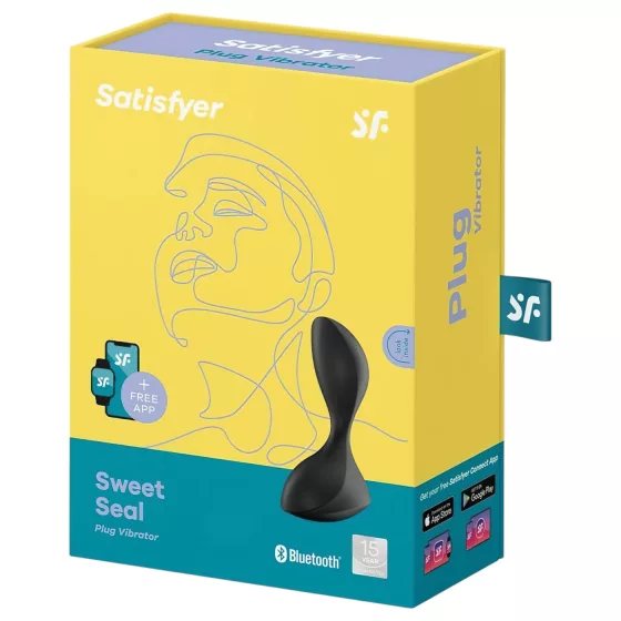 Satisfyer - análny vibrátor s aplikáciou - silikón čierny