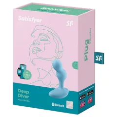   Satisfyer - análny vibrátor s diaľkovým ovládaním - modrý