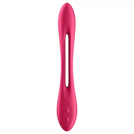 Satisfyer Elastic Joy - akumulátorový, flexibilný párový vibrátor (červený)