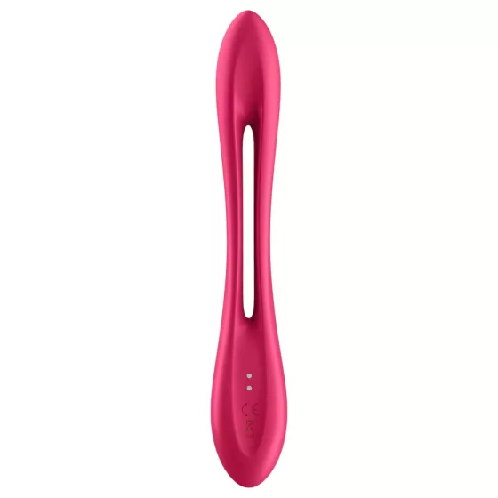 Satisfyer Elastic Joy - akumulátorový, flexibilný párový vibrátor (červený)