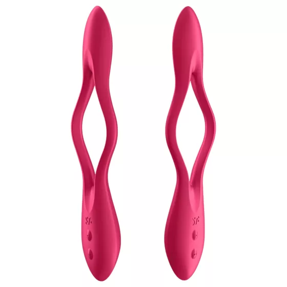 Satisfyer Elastic Joy - akumulátorový, flexibilný párový vibrátor (červený)