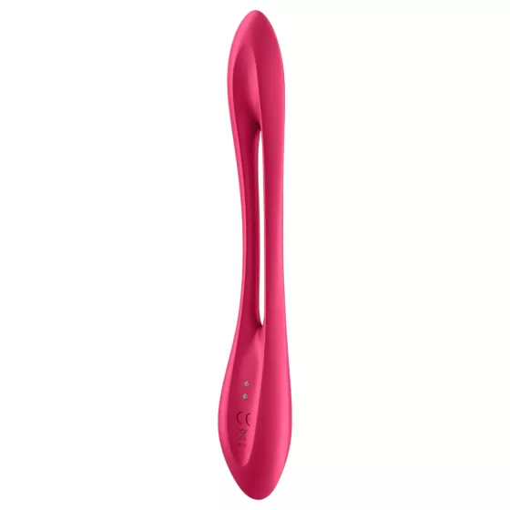 Satisfyer Elastic Joy - akumulátorový, flexibilný párový vibrátor (červený)