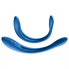   Satisfyer - vibračný párový stimulátor - flexibilný, dobíjací - modrý