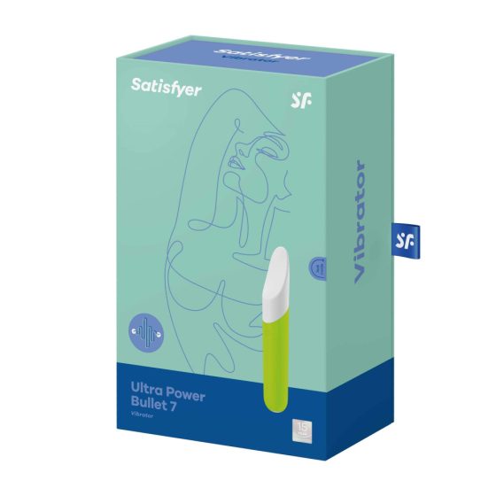 Satisfyer Ultra Power Bullet 7 - nabíjací, vodotesný vibrátor na klitoris (zelený)
