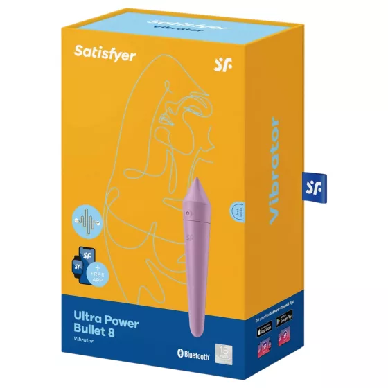 Satisfyer - mini vibrátor - vodotesný, smart funkcie, fialový