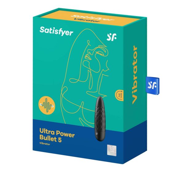 Satisfyer Ultra Power Bullet 5 - nabíjací, vodotesný vibrátor (čierny)