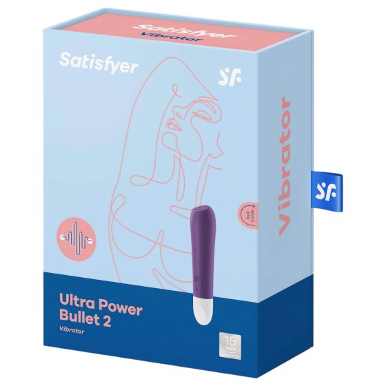 Satisfyer Ultra Power Bullet 2 – nabíjateľný, vodotesný vibrátor (fialový)