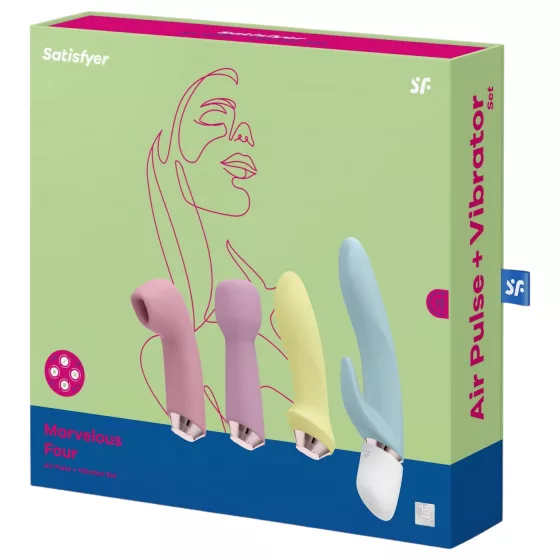 Satisfyer Marvelous Four - sada vibrátorov na batériu - 4 ks