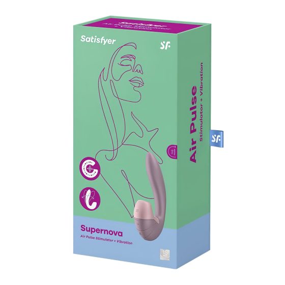 Satisfyer Supernova - nabíjateľný 2v1 tlakový vlnový vibrátor (ružový)
