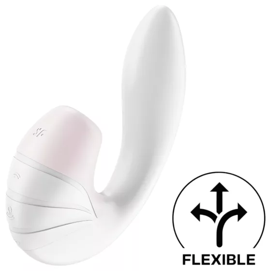 Satisfyer Supernova - vibračný a sací stimulátor 2v1 - akumulátorový - biely
