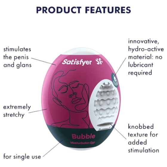 Satisfyer Egg Bubble - masturbátor vajíčko - 1 kus