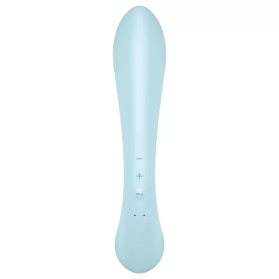 Satisfyer Triple Oh - vibrátor na klitoris s ramenom - nabíjateľný - modrý
