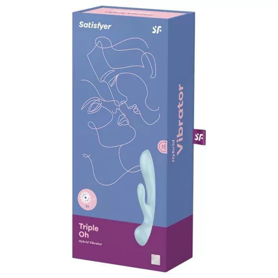/ Satisfyer Triple Oh - akumulátorový vibrátor s ramenom na klitoris (modrý)